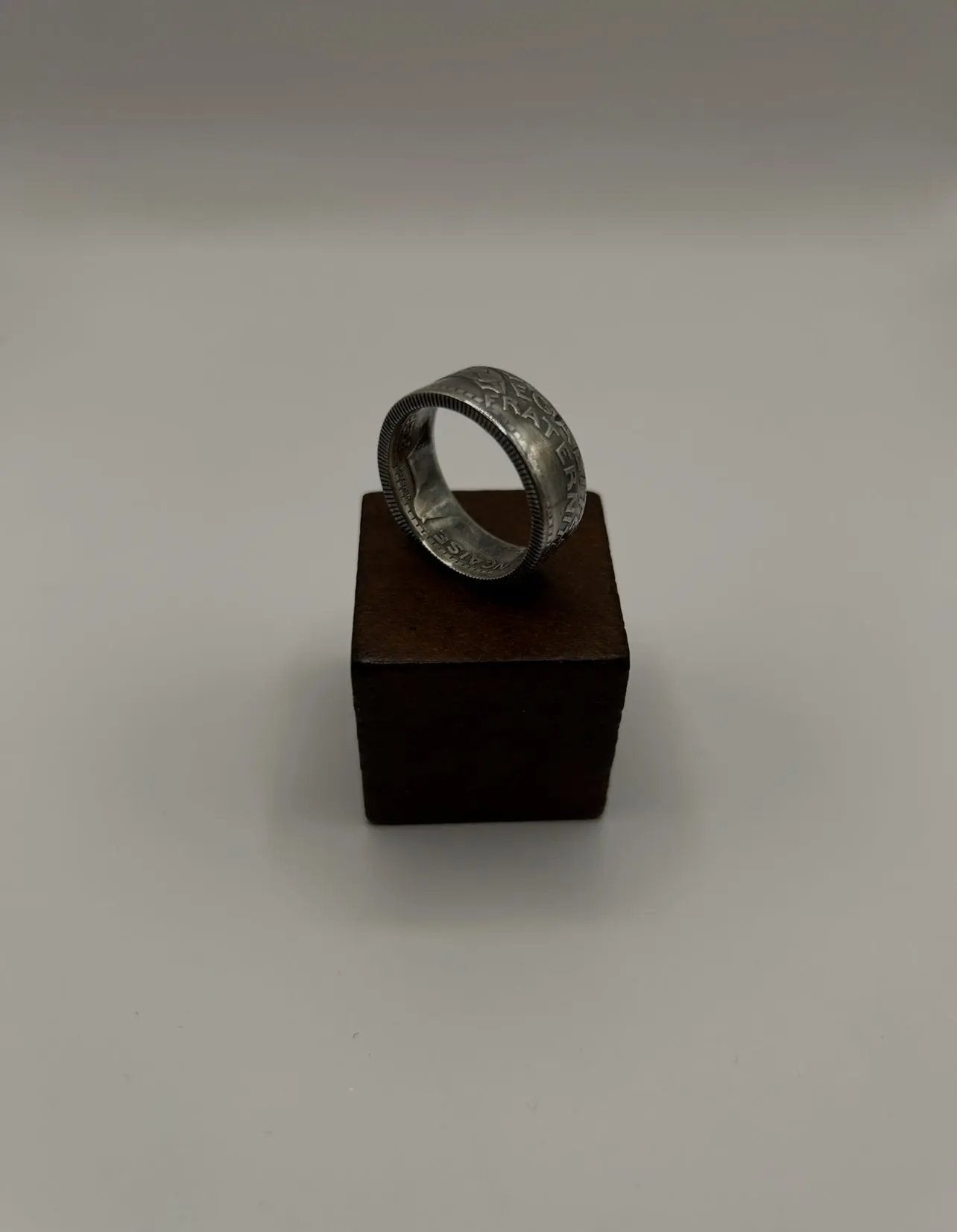 Bague pièce de monnaie 10 francs TURIN (alliage d'argent 680%) MONNAIA