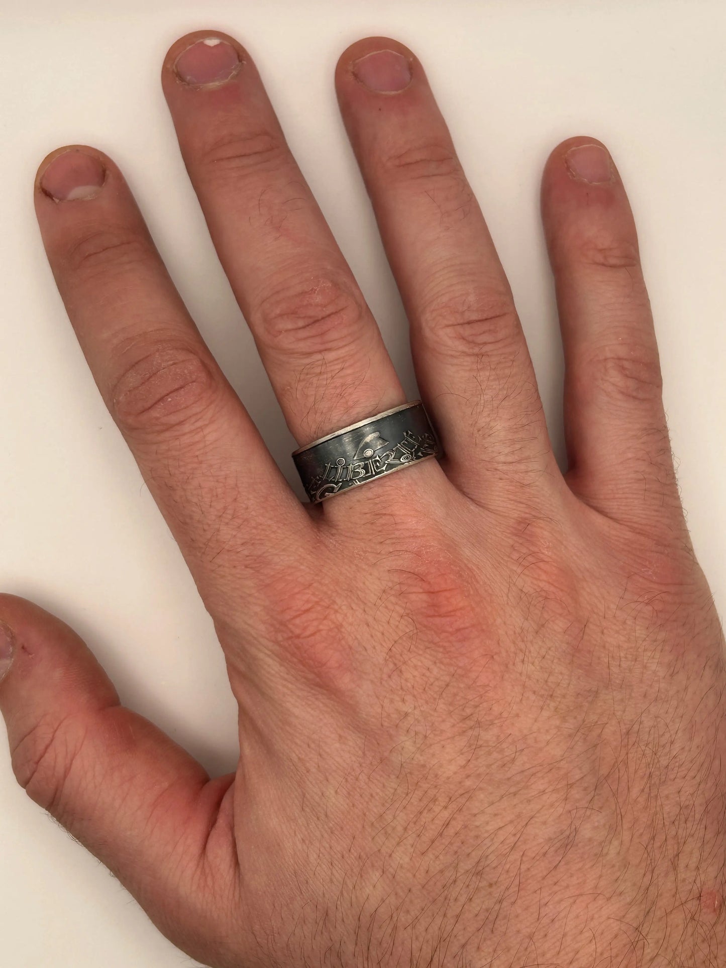 Bague pièce de monnaie 100 francs fraternité en argent massif Monnaia, bijou artisanal unique