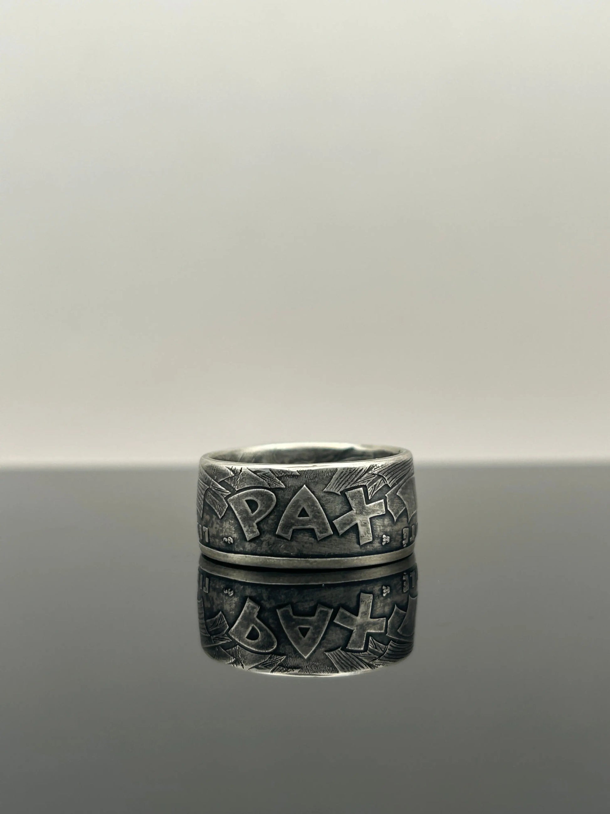 Bague pièce de monnaie 100 francs Armistice du 8 mai 1945 en Argent massif MONNAIA