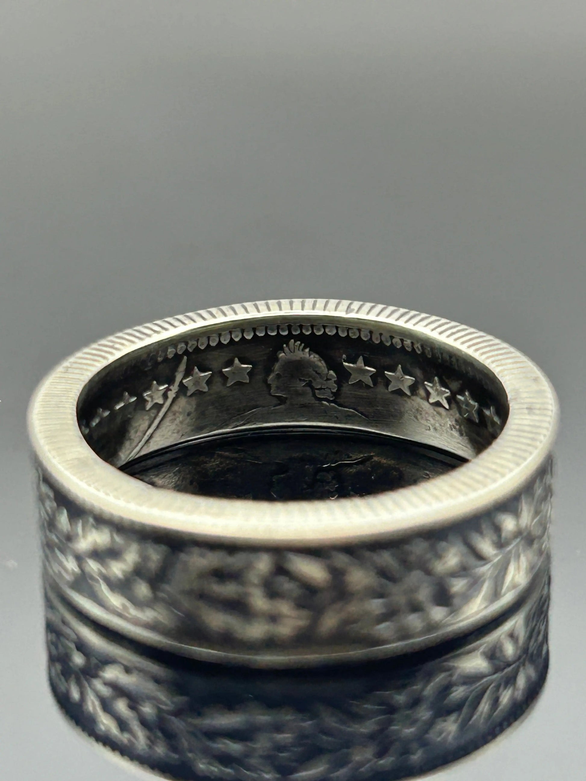 Bague pièce de monnaie 2 francs SUISSE en argent massif MONNAIA