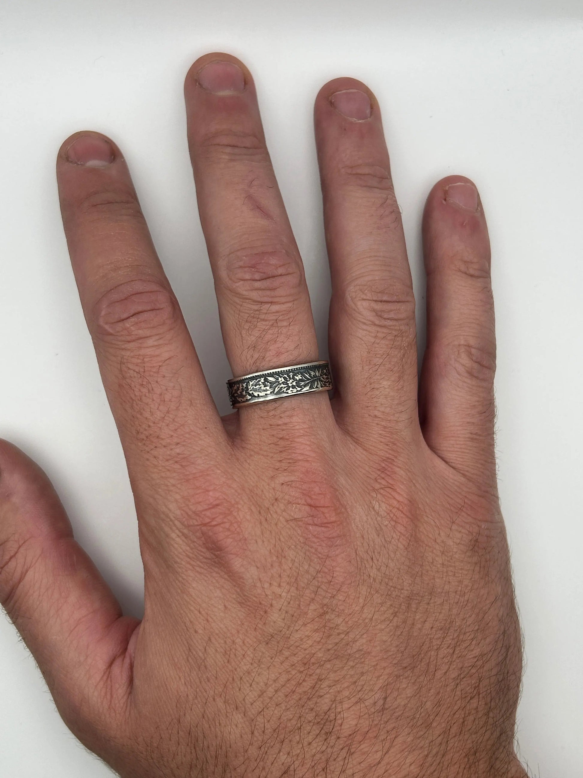 Bague pièce de monnaie 2 francs SUISSE en argent massif MONNAIA