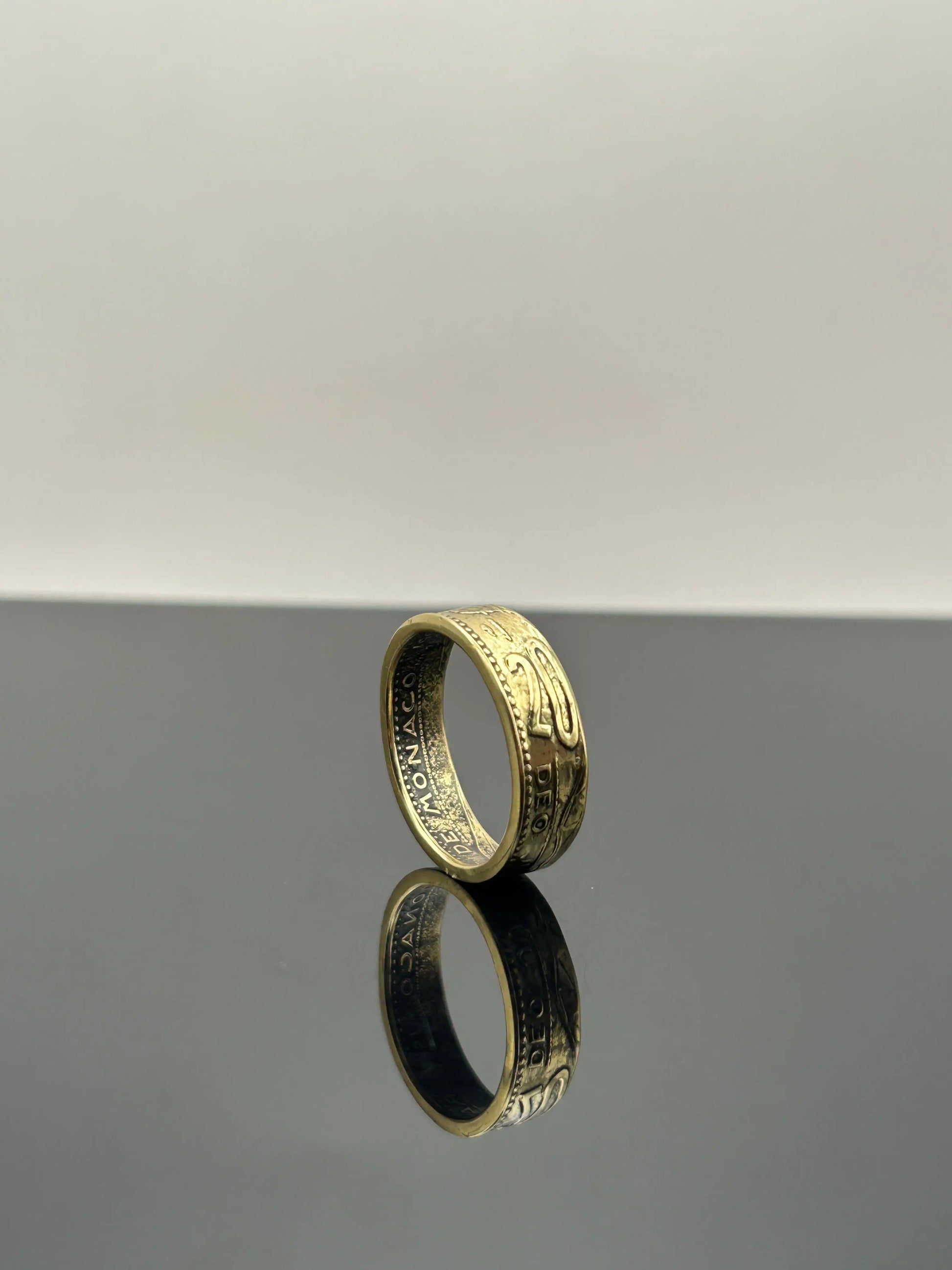 Bague pièce de monnaie 20 francs Monaco MONNAIA