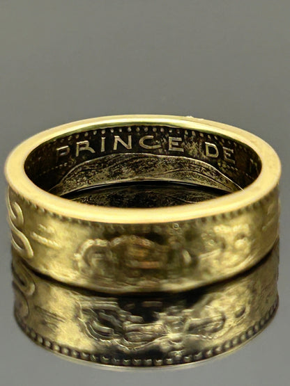 Bague pièce de monnaie 20 francs Monaco MONNAIA