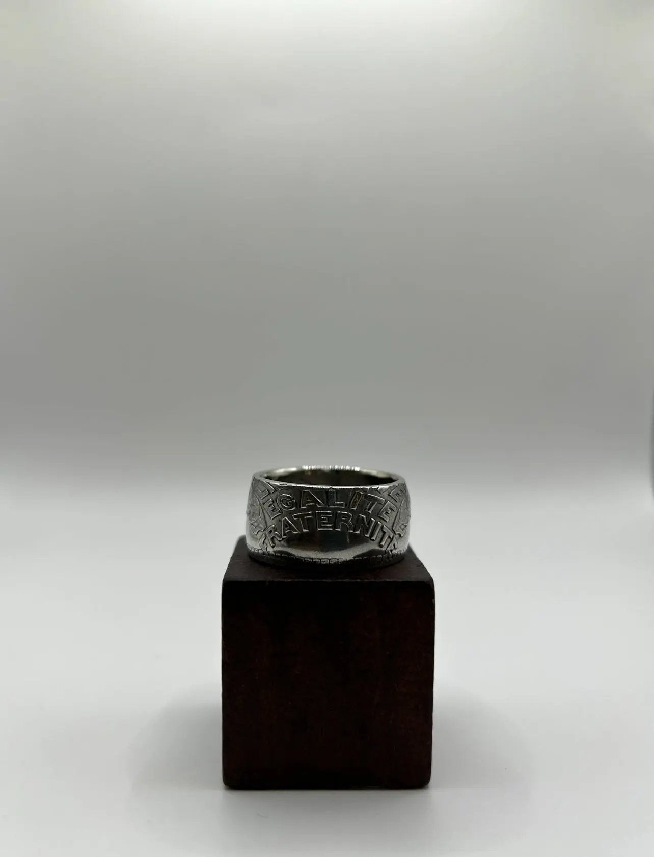 Bague pièce de monnaie 20 francs TURIN  (alliage d'argent 680/1000) MONNAIA