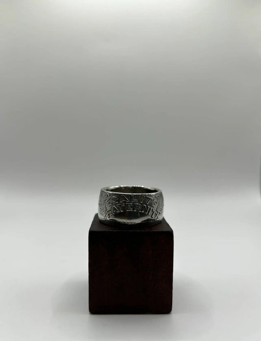 Bague pièce de monnaie 20 francs TURIN  (alliage d'argent 680/1000) MONNAIA