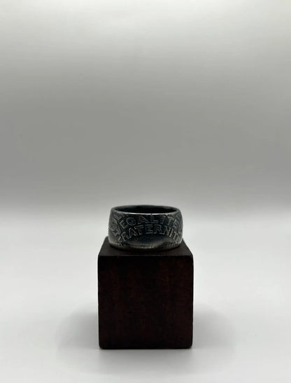 Bague pièce de monnaie 20 francs TURIN  (alliage d'argent 680/1000) MONNAIA