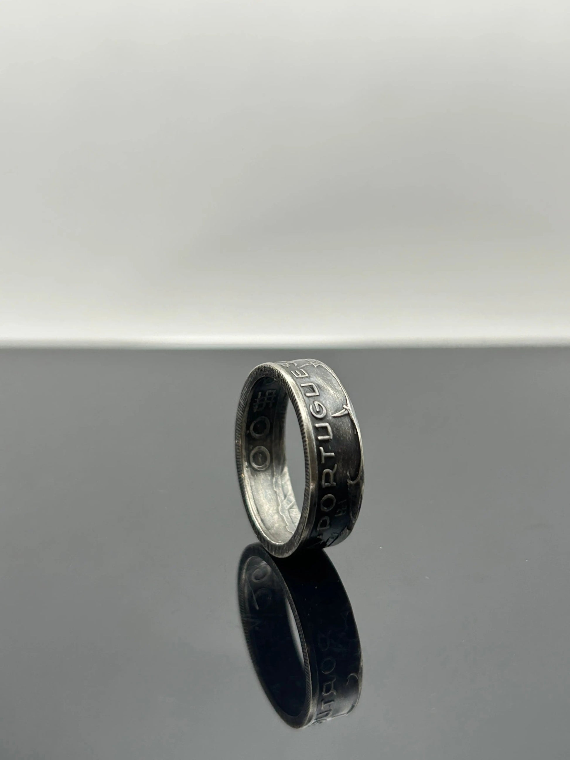 Bague pièce de monnaie 5 Escudos Portugais (alliage d’argent 650 %) MONNAIA