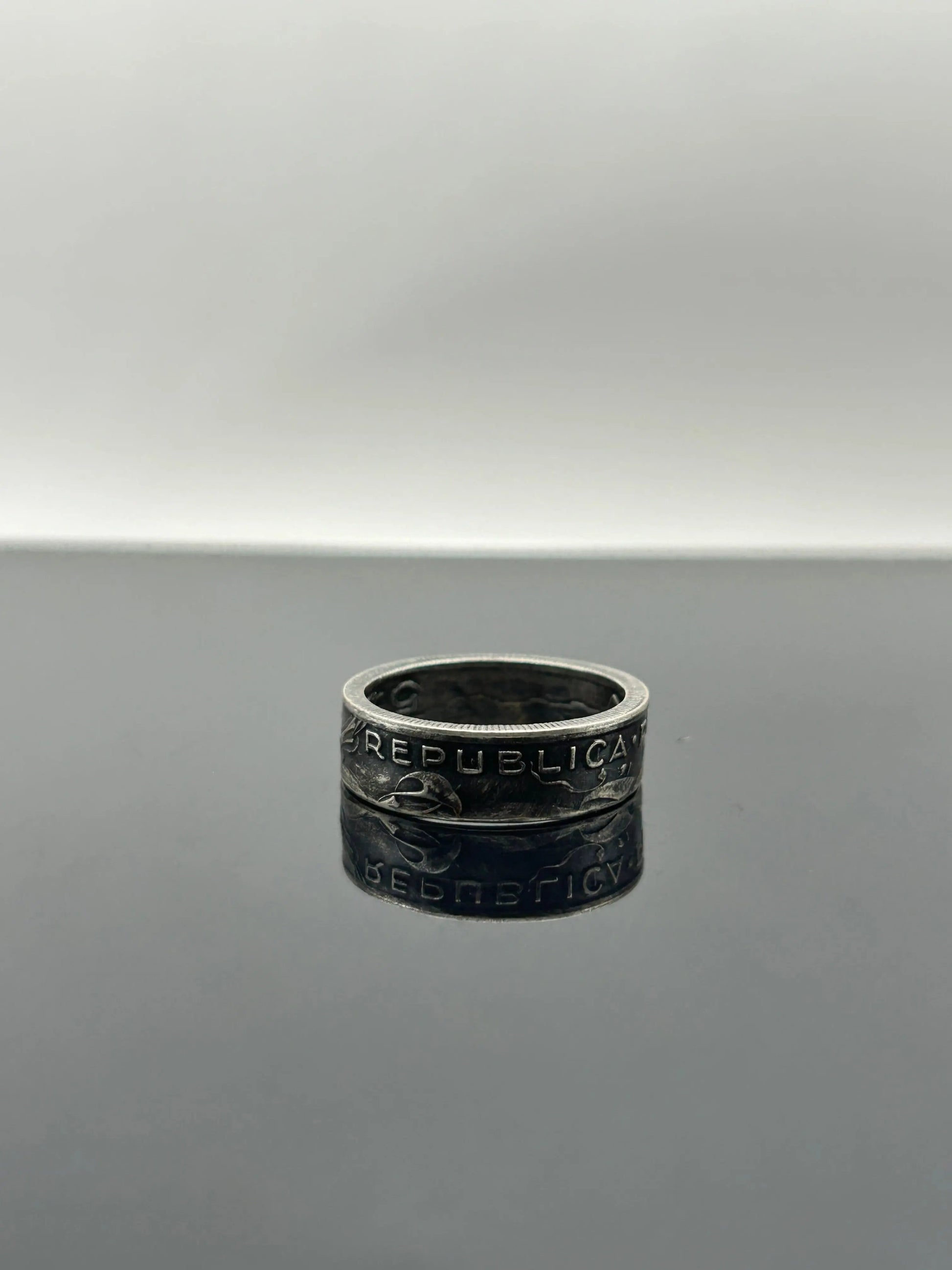 Bague pièce de monnaie 5 Escudos Portugais (alliage d’argent 650 %) MONNAIA