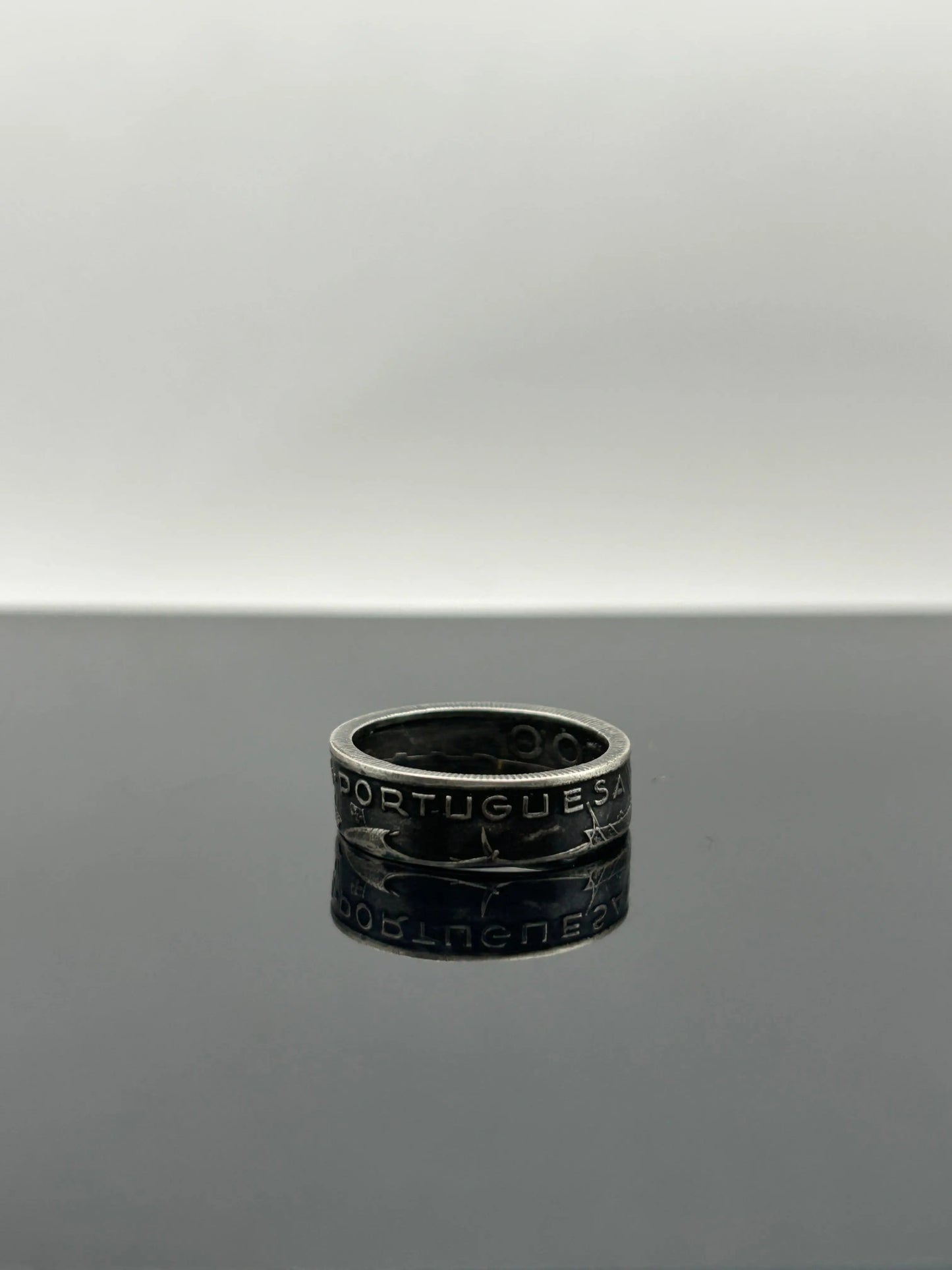 Bague pièce de monnaie 5 Escudos Portugais (alliage d’argent 650 %) MONNAIA