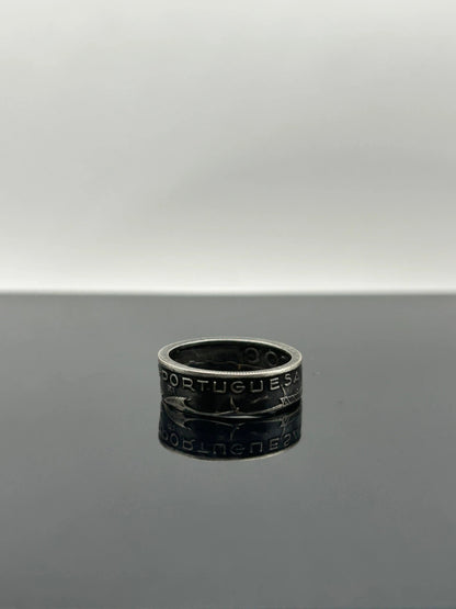Bague pièce de monnaie 5 Escudos Portugais (alliage d’argent 650 %) MONNAIA