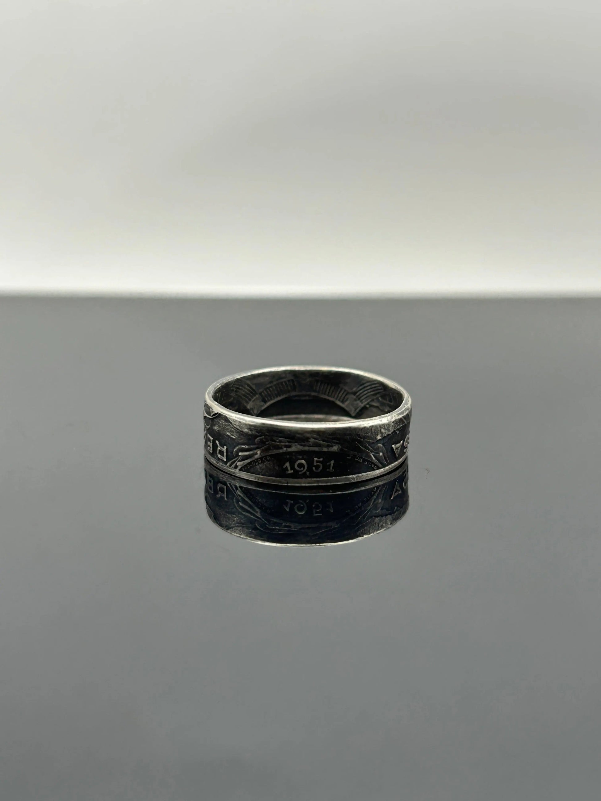 Bague pièce de monnaie 5 Escudos Portugais (alliage d’argent 650 %) MONNAIA