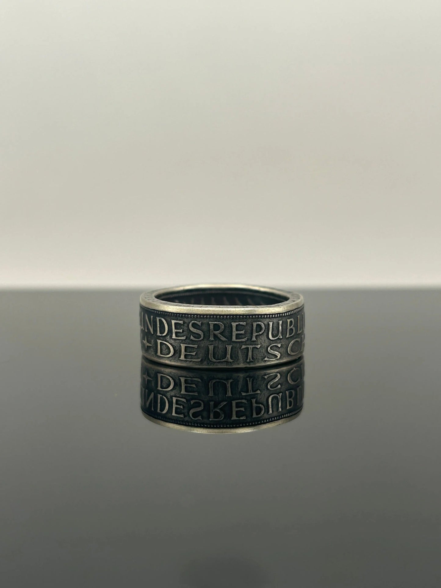 Bague pièce de monnaie 5 deutsche mark en argent massif MONNAIA