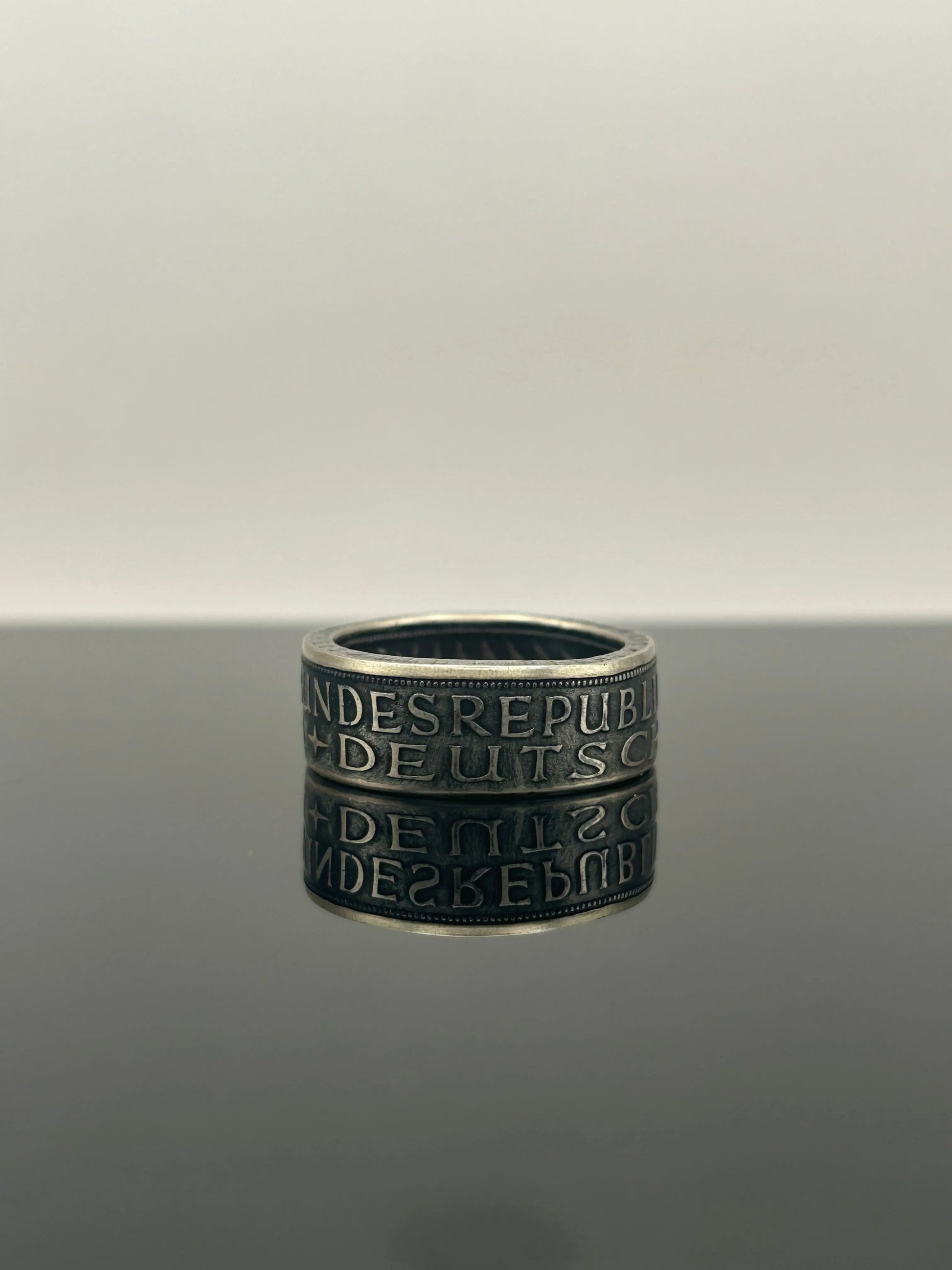 Bague pièce de monnaie 5 deutsche mark en argent massif MONNAIA