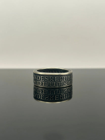 Bague pièce de monnaie 5 deutsche mark en argent massif MONNAIA
