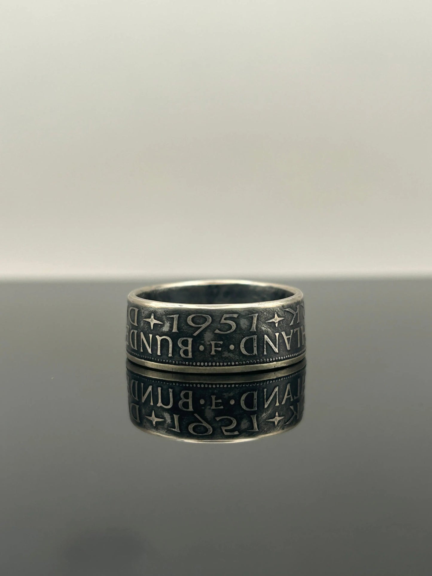 Bague pièce de monnaie 5 deutsche mark en argent massif MONNAIA