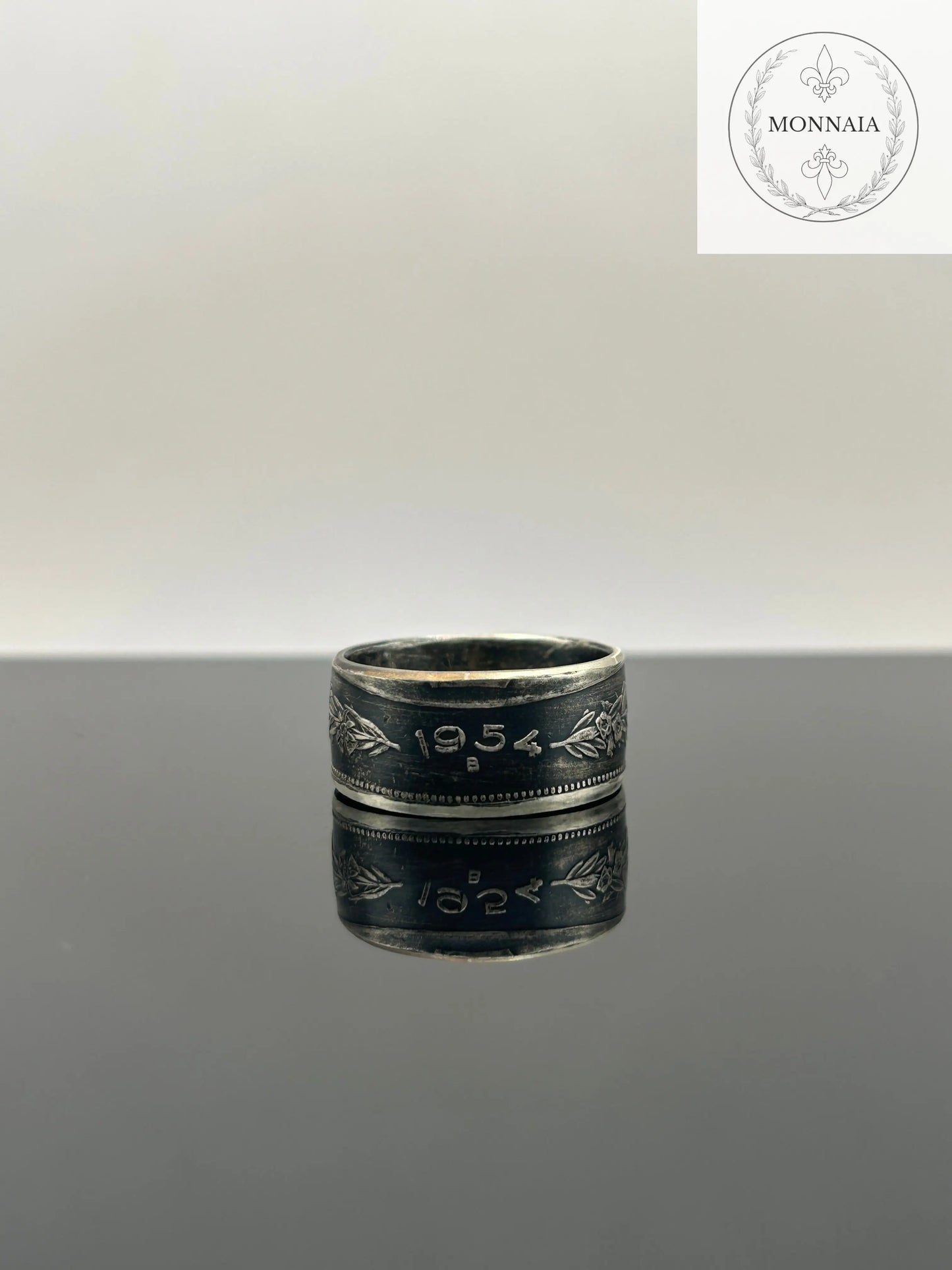 Bague pièce de monnaie 5 francs Suisse en argent massif Monnaia, bijou artisanal unique