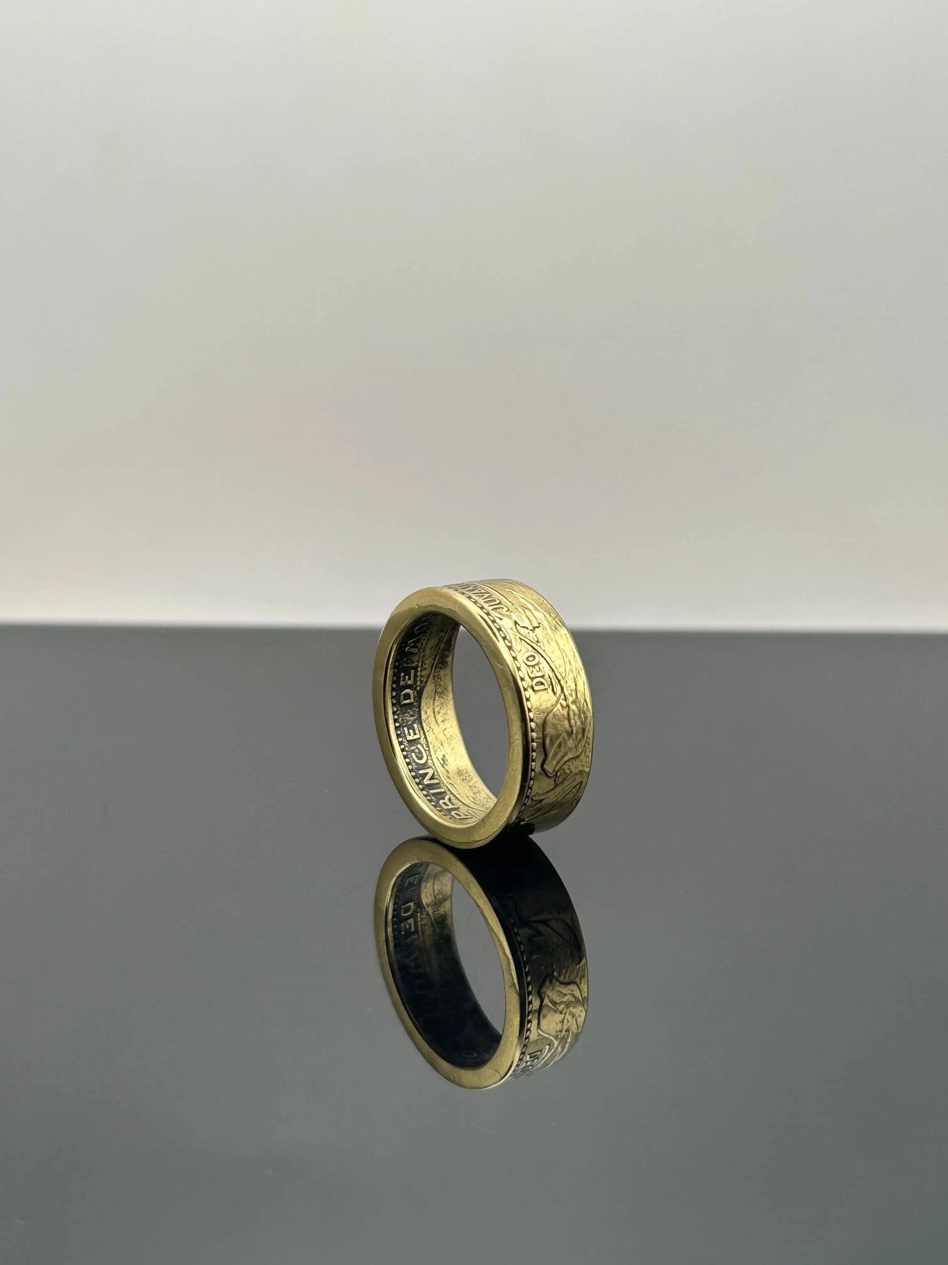 Bague pièce de monnaie 50 francs Monaco MONNAIA