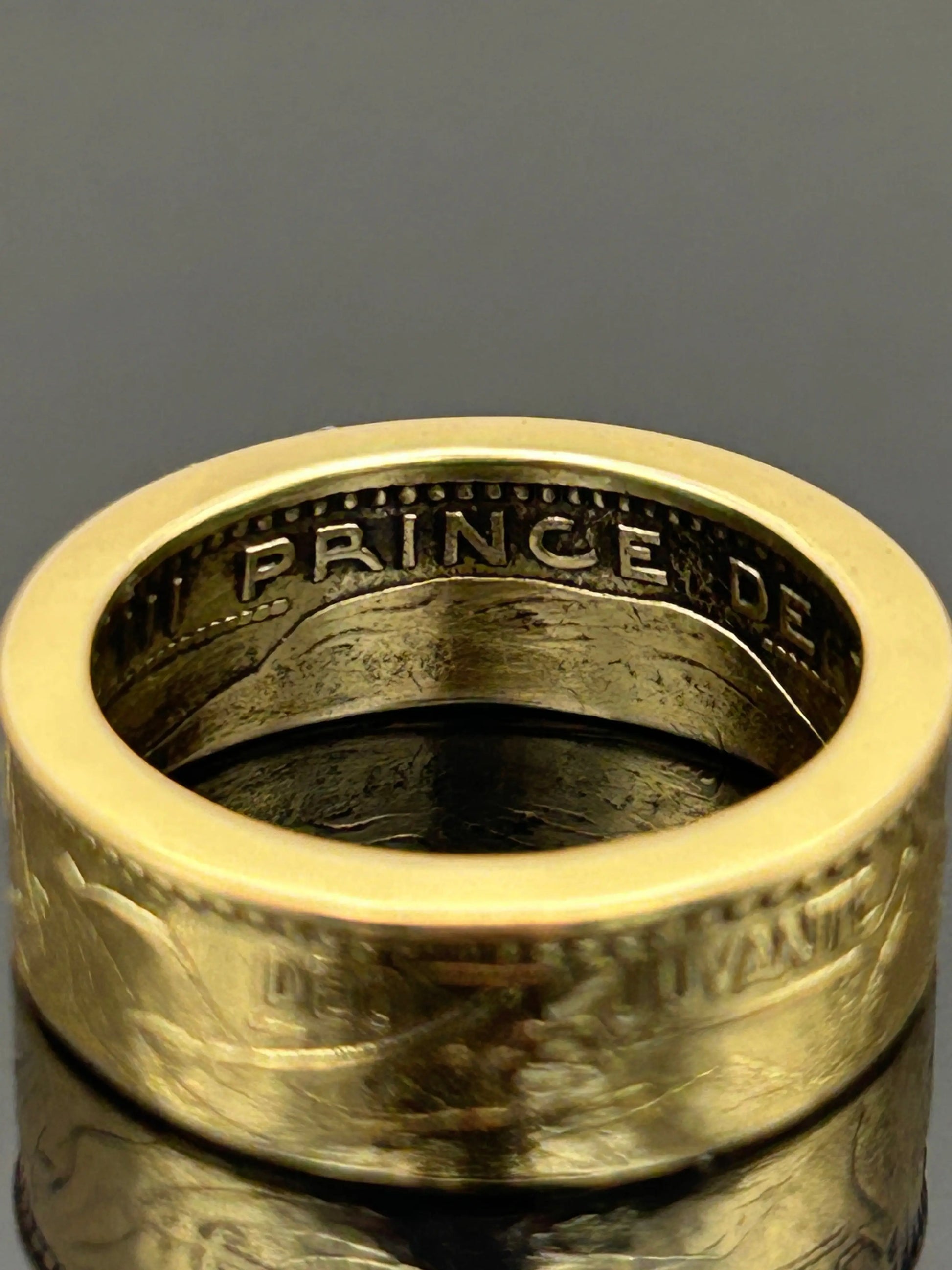 Bague pièce de monnaie 50 francs Monaco MONNAIA
