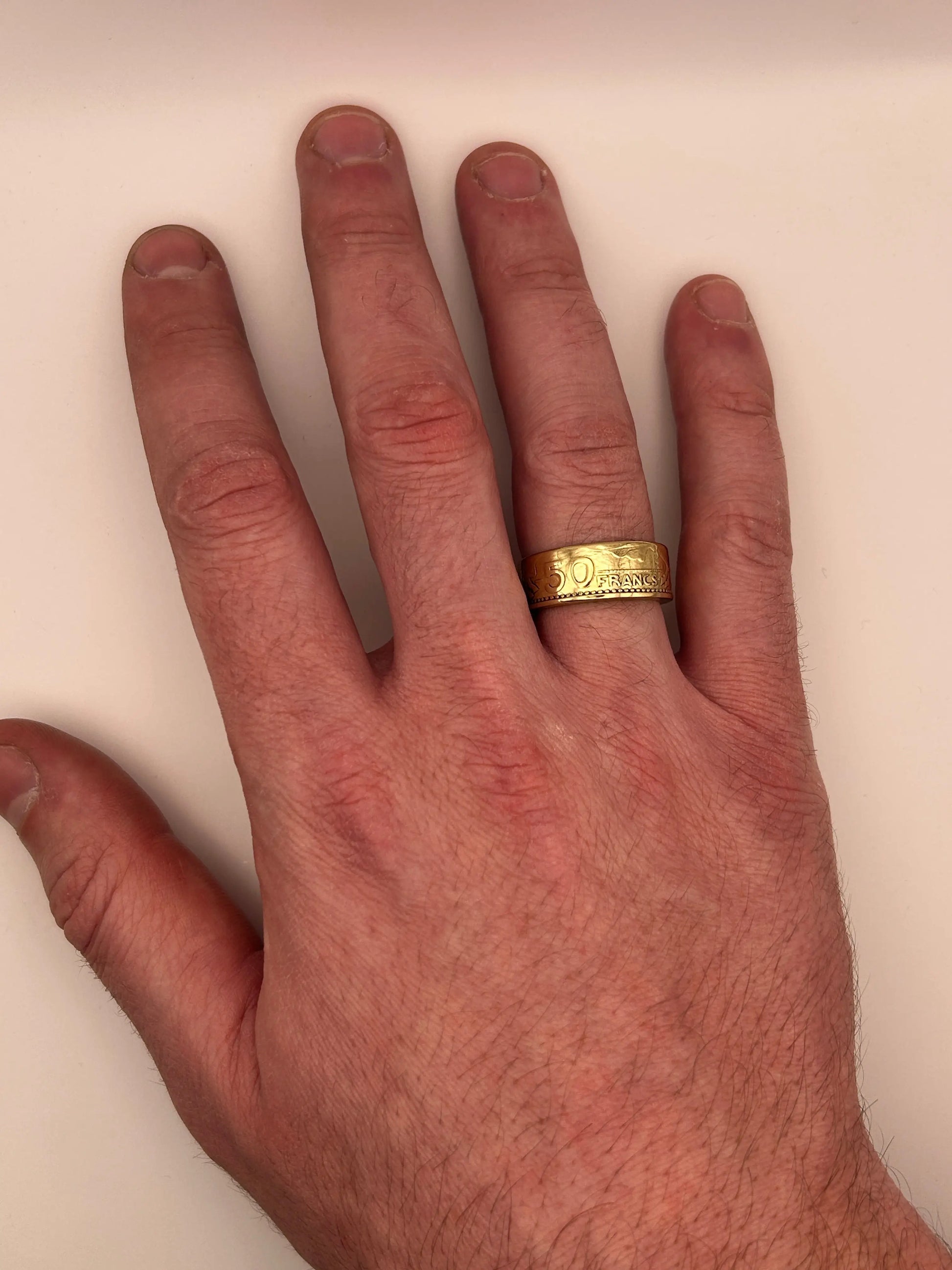 Bague pièce de monnaie 50 francs Monaco MONNAIA