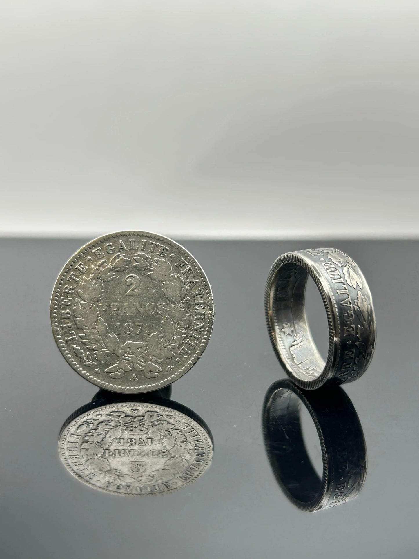 Bague pièce de monnaie CÉRÈS en argent massif MONNAIA