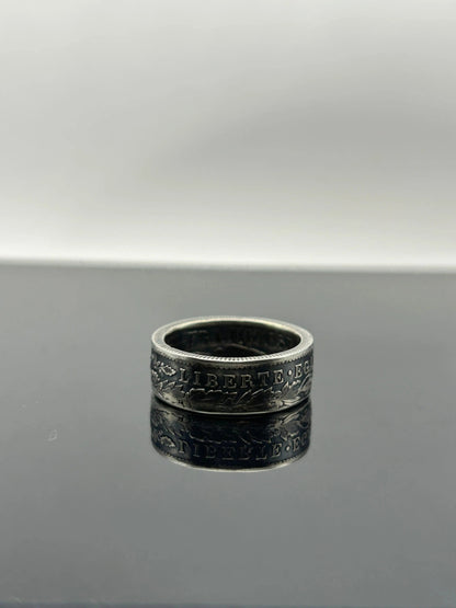 Bague pièce de monnaie CÉRÈS en argent massif MONNAIA