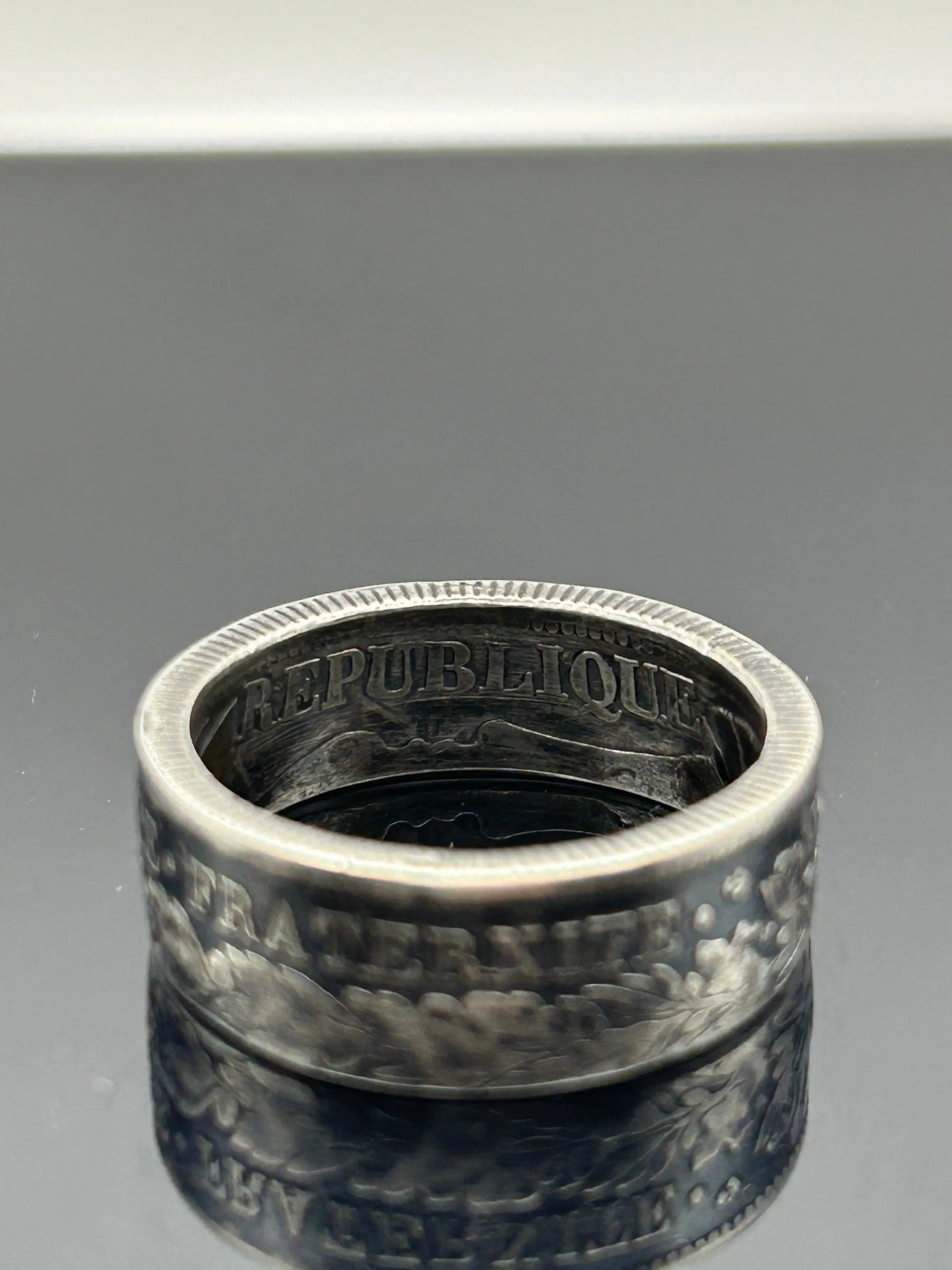 Bague pièce de monnaie CÉRÈS en argent massif MONNAIA