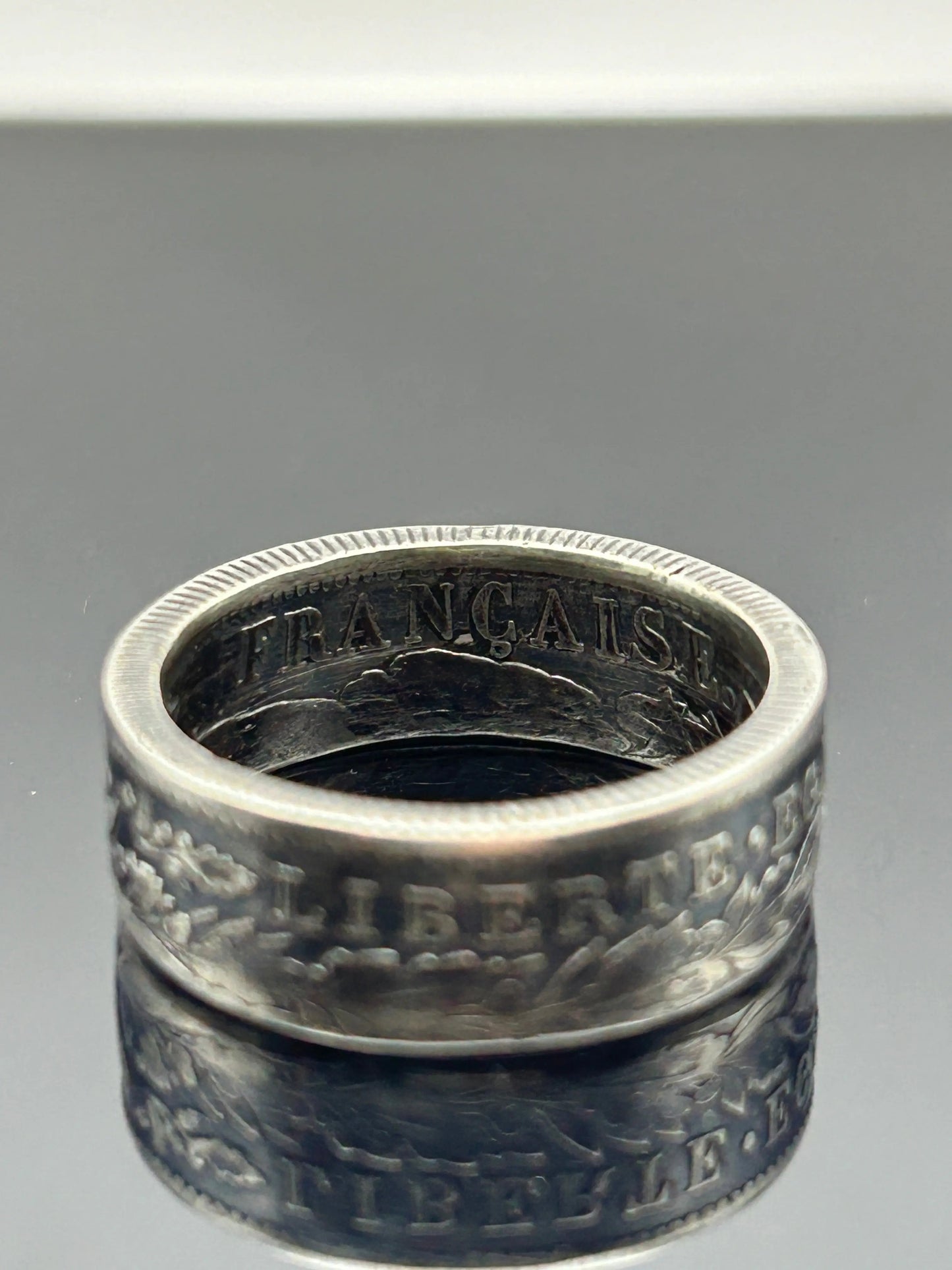 Bague pièce de monnaie CÉRÈS en argent massif MONNAIA