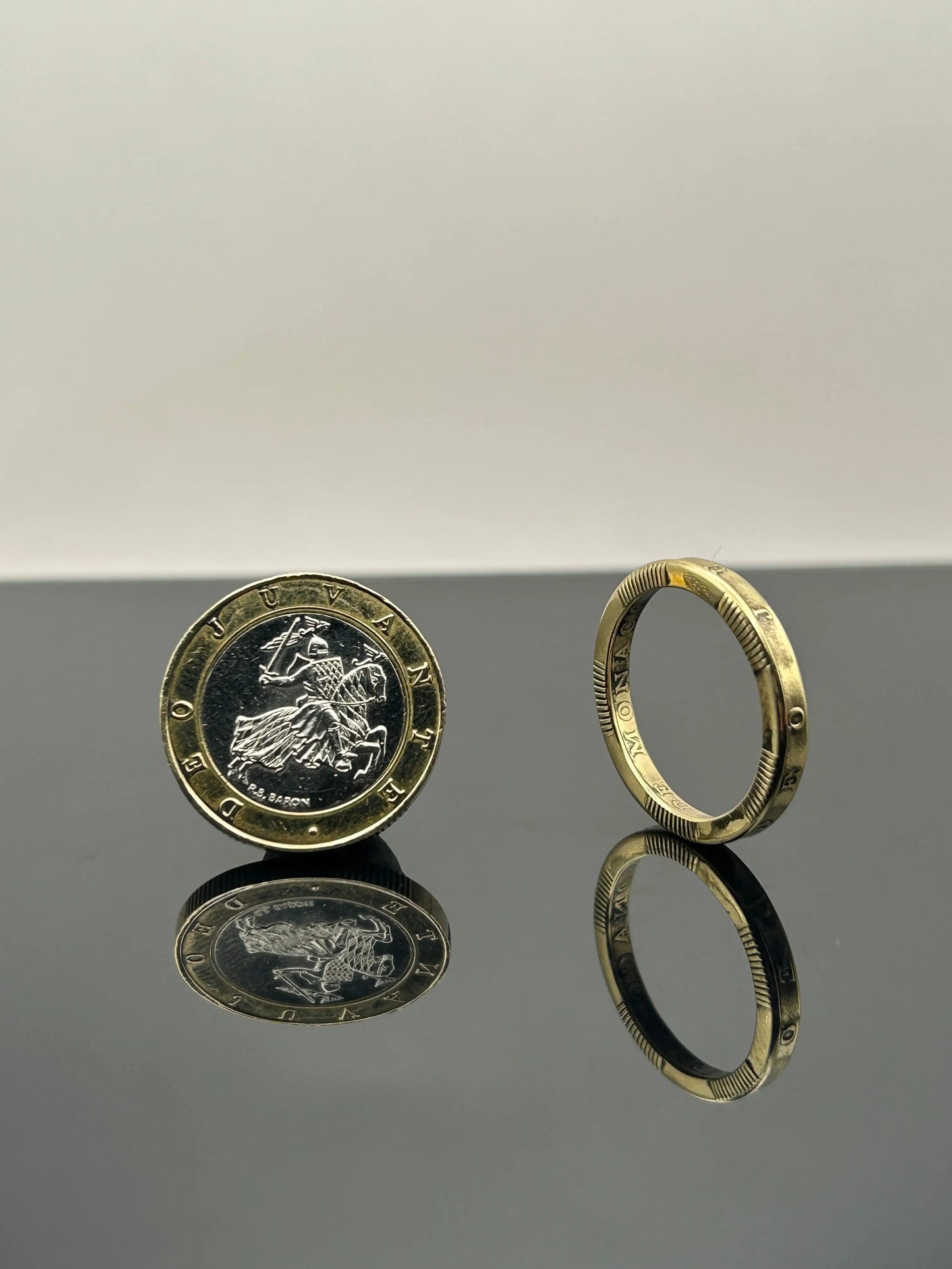 Bague pièce de monnaie DEO JUVANTE MONNAIA