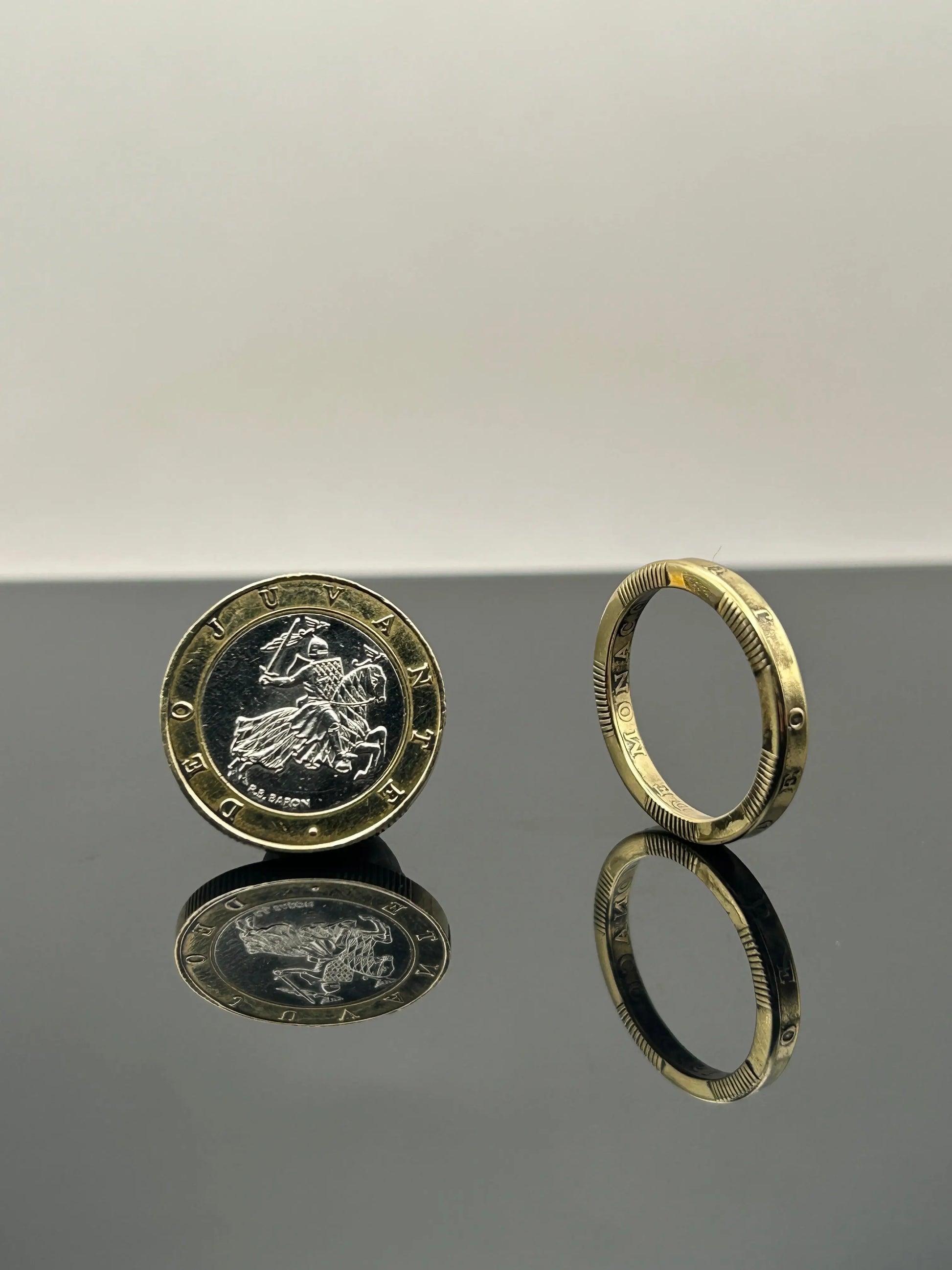 Bague pièce de monnaie DEO JUVANTE MONNAIA