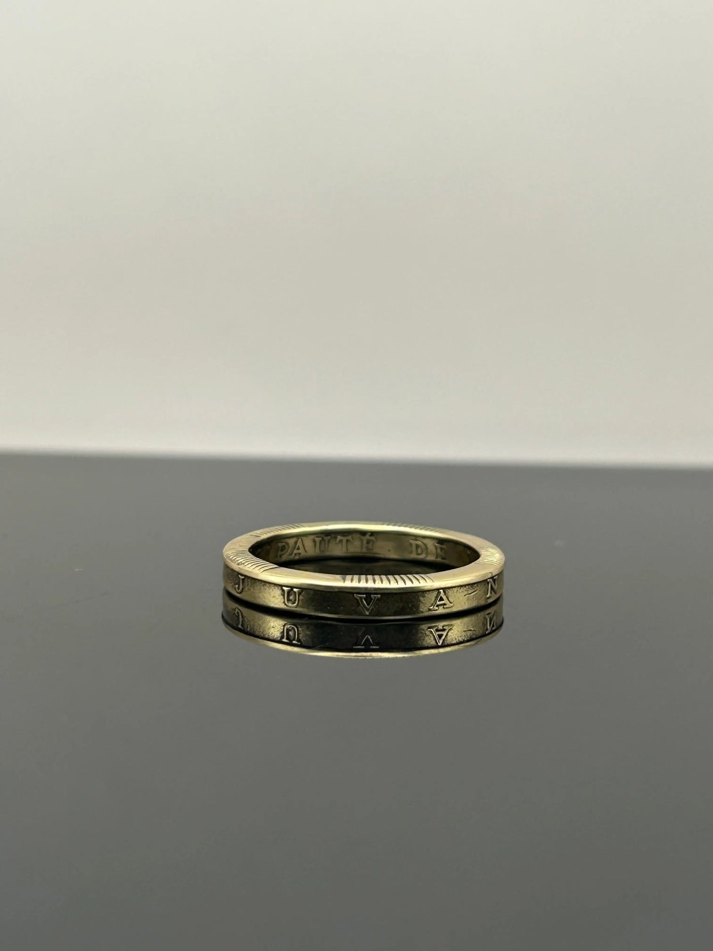 Bague pièce de monnaie DEO JUVANTE MONNAIA