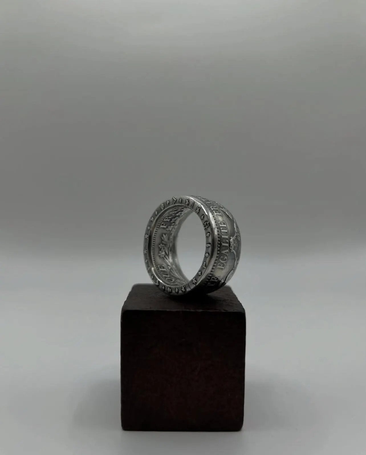 Bague pièce de monnaie HERCULE en argent massif MONNAIA