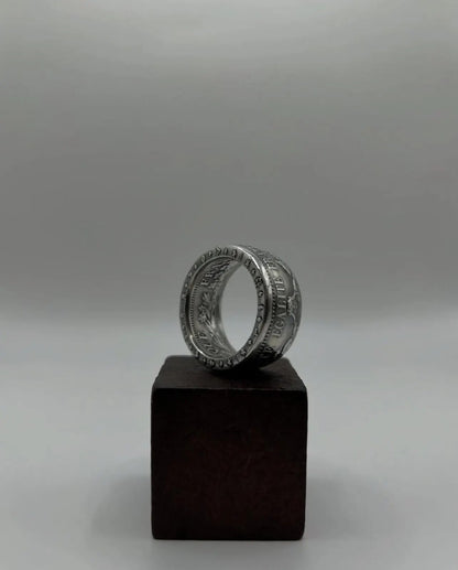 Bague pièce de monnaie HERCULE en argent massif MONNAIA