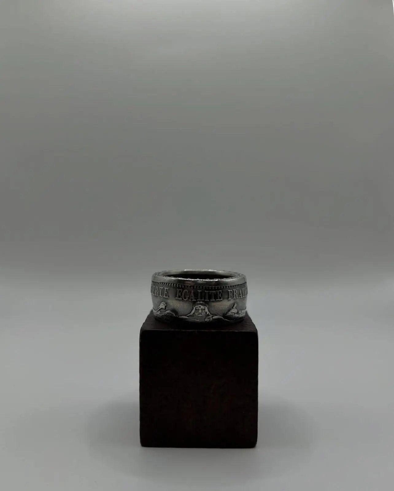 Bague pièce de monnaie HERCULE en argent massif MONNAIA