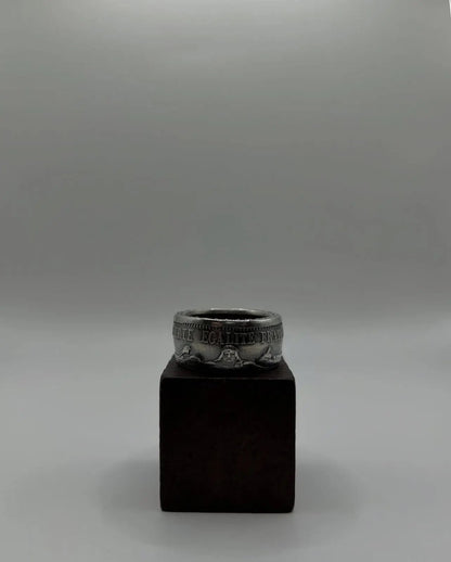 Bague pièce de monnaie HERCULE en argent massif MONNAIA