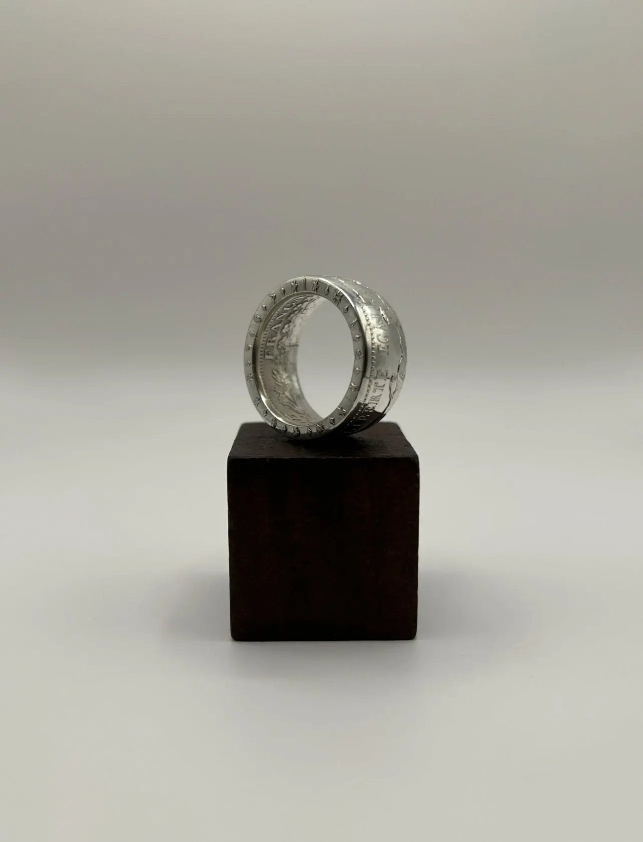 Bague pièce de monnaie HERCULE en argent massif MONNAIA