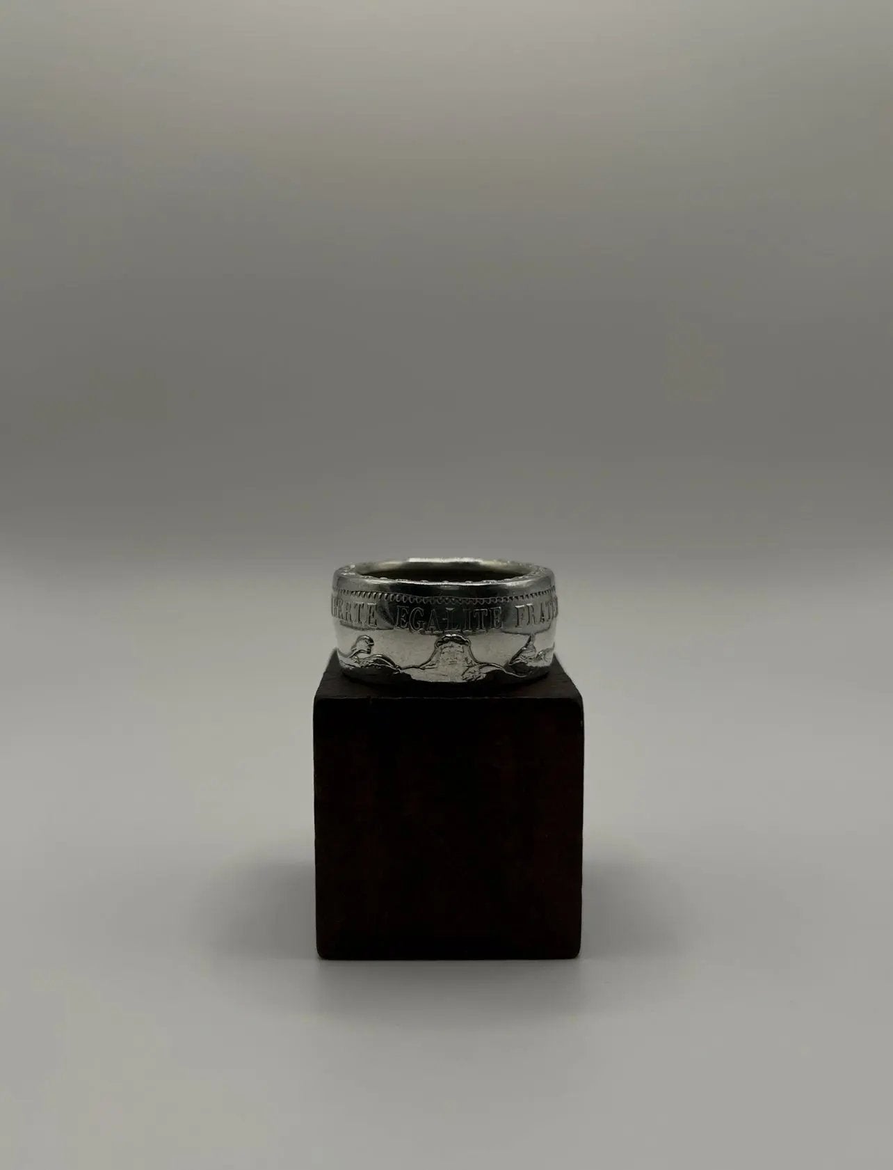 Bague pièce de monnaie HERCULE en argent massif MONNAIA