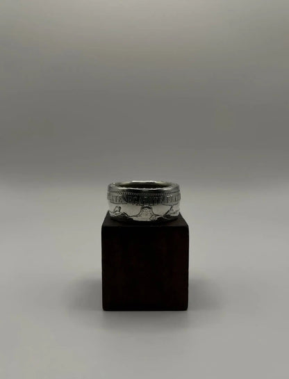 Bague pièce de monnaie HERCULE en argent massif MONNAIA