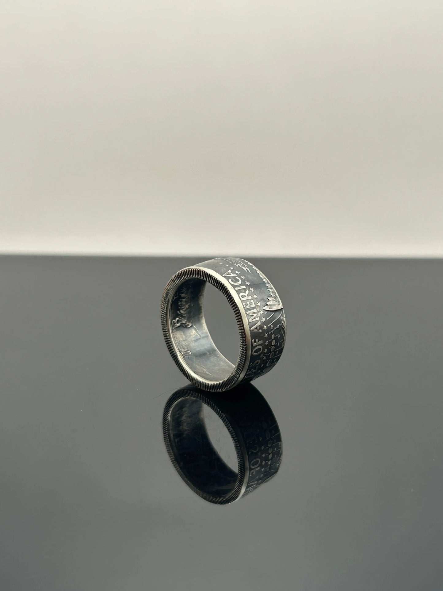 Bague pièce de monnaie Half Dollar (alliage d'argent 400/1000) MONNAIA