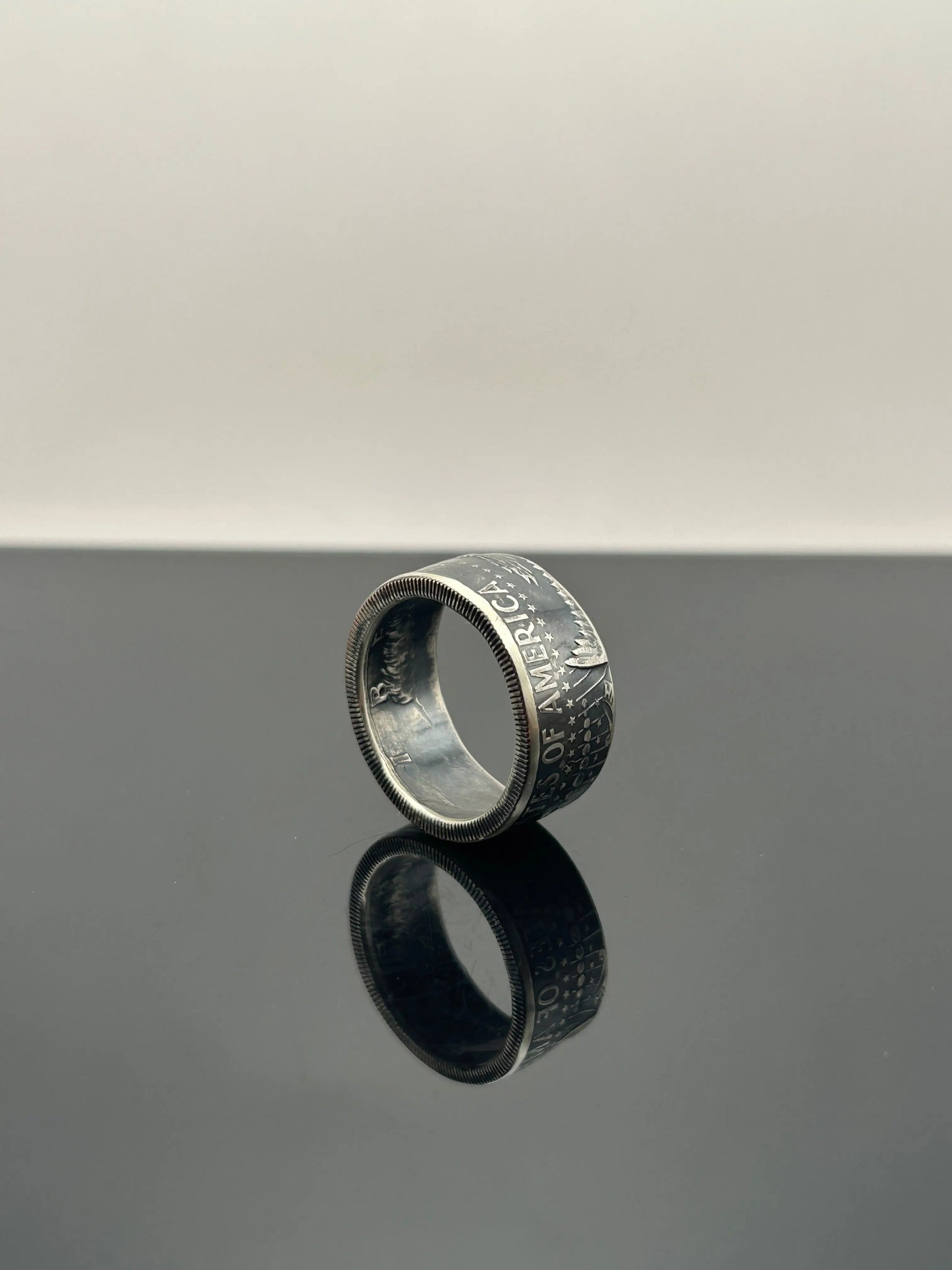 Bague pièce de monnaie Half Dollar (alliage d'argent 400/1000) MONNAIA