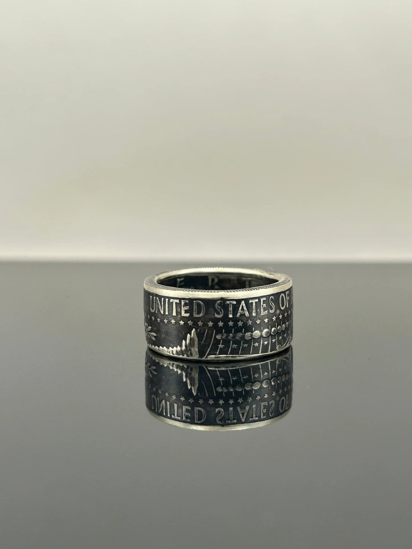 Bague pièce de monnaie Half Dollar (alliage d'argent 400/1000) MONNAIA