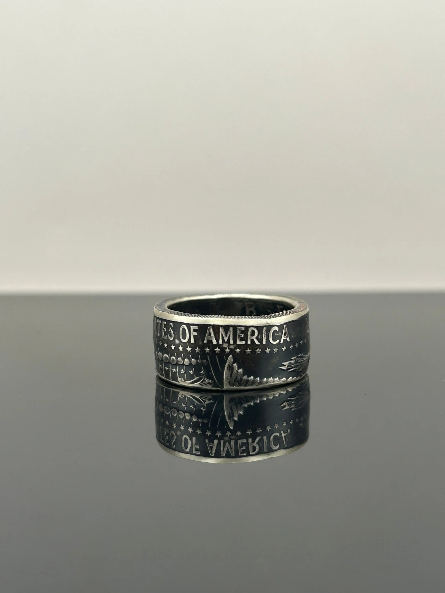 Bague pièce de monnaie Half Dollar (alliage d'argent 400/1000) MONNAIA