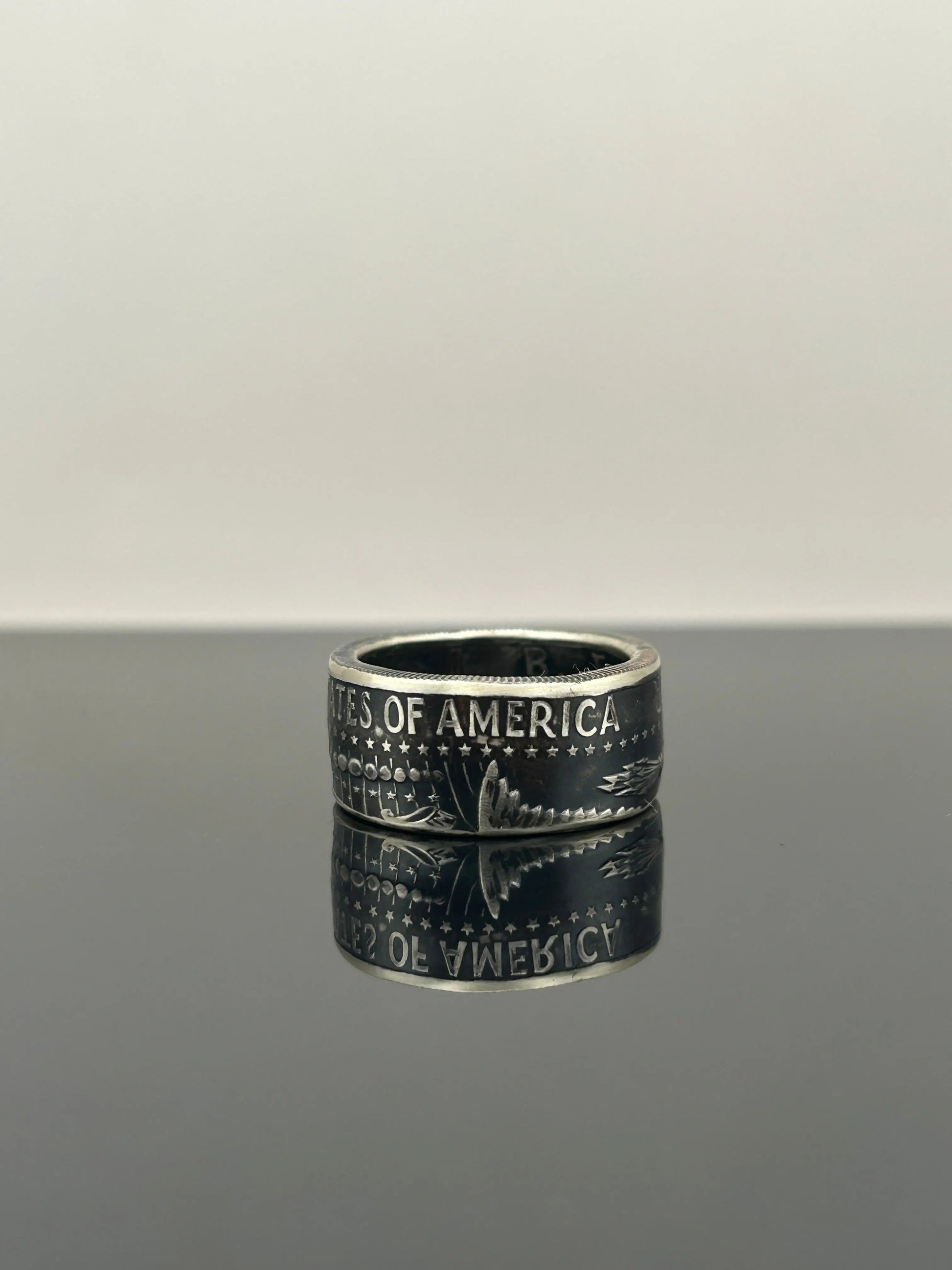 Bague pièce de monnaie Half Dollar (alliage d'argent 400/1000) MONNAIA