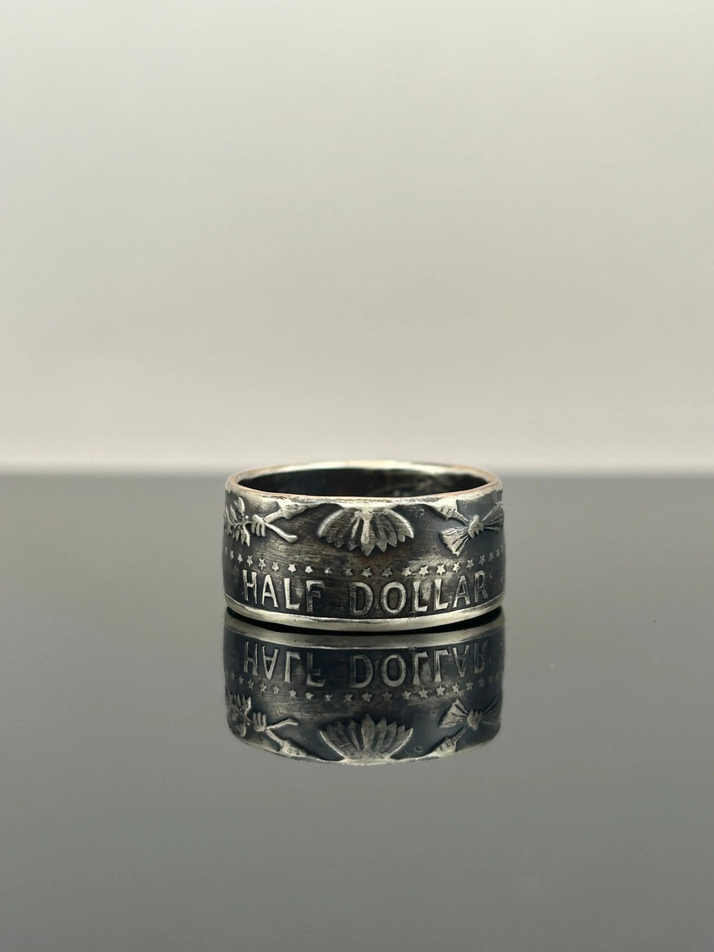 Bague pièce de monnaie Half Dollar (alliage d'argent 400/1000) MONNAIA