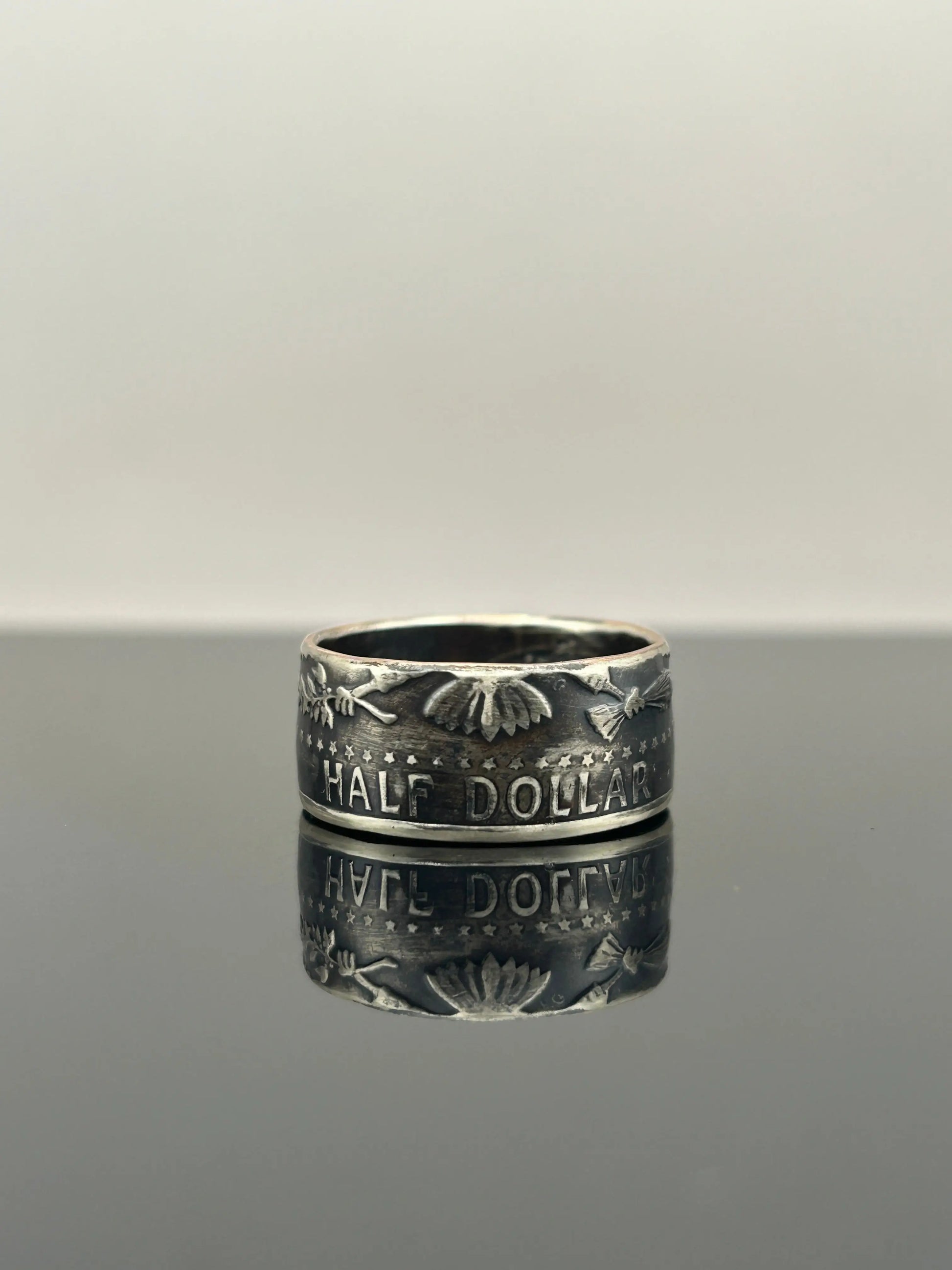 Bague pièce de monnaie Half Dollar (alliage d'argent 400/1000) MONNAIA