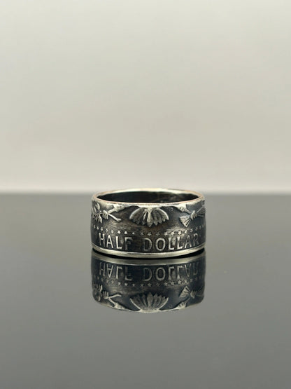 Bague pièce de monnaie Half Dollar (alliage d'argent 400/1000) MONNAIA