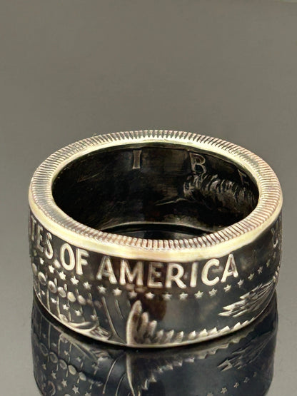 Bague pièce de monnaie Half Dollar (alliage d'argent 400/1000) MONNAIA