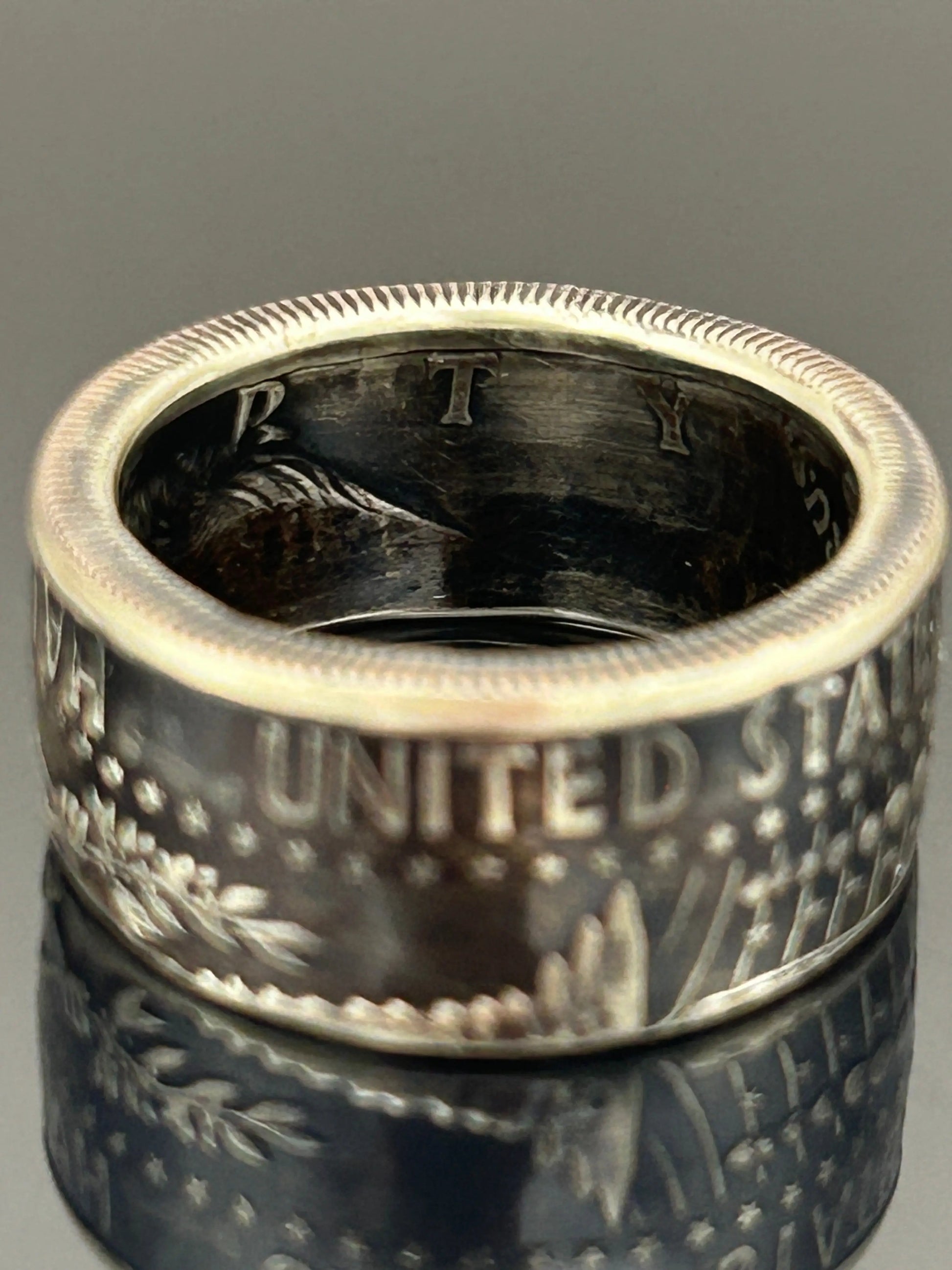 Bague pièce de monnaie Half Dollar (alliage d'argent 400/1000) MONNAIA