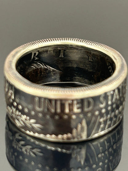 Bague pièce de monnaie Half Dollar (alliage d'argent 400/1000) MONNAIA