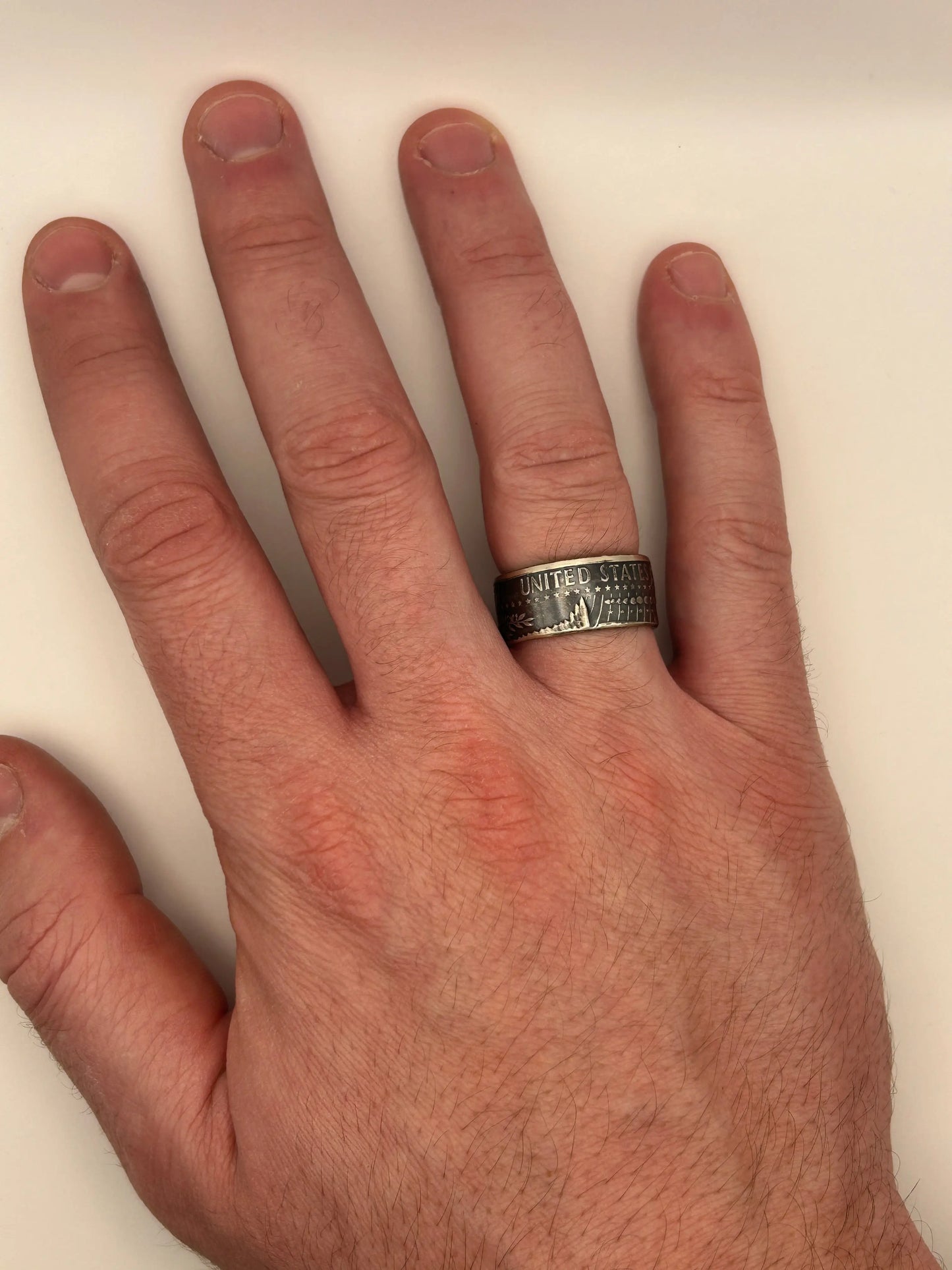 Bague pièce de monnaie Half Dollar (alliage d'argent 400/1000) MONNAIA