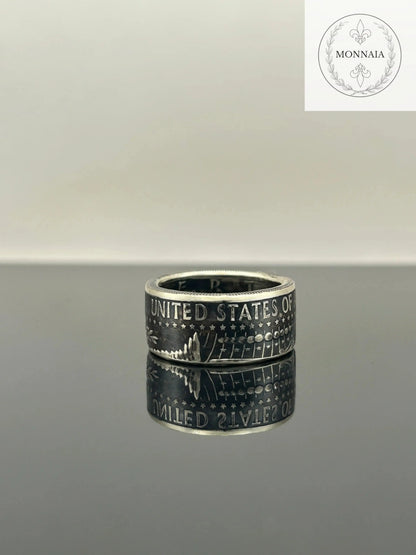 Bague pièce de monnaie Half Dollar (alliage d'argent 400/1000) MONNAIA